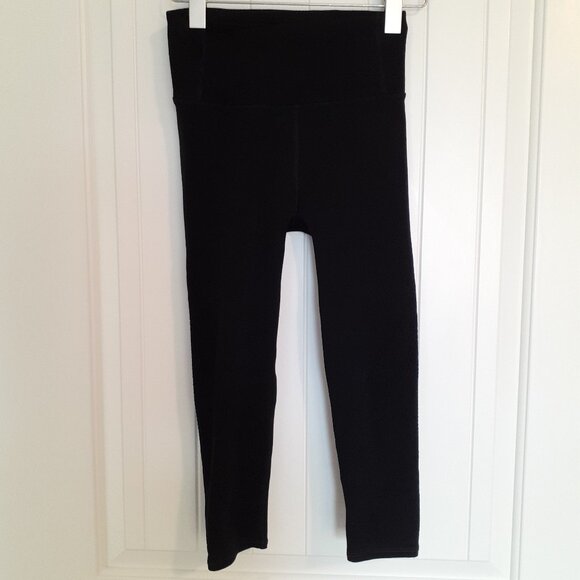 Lululemon Reveal Crop Interconnect *18" Black Size 6 - Picture 1 of 13
